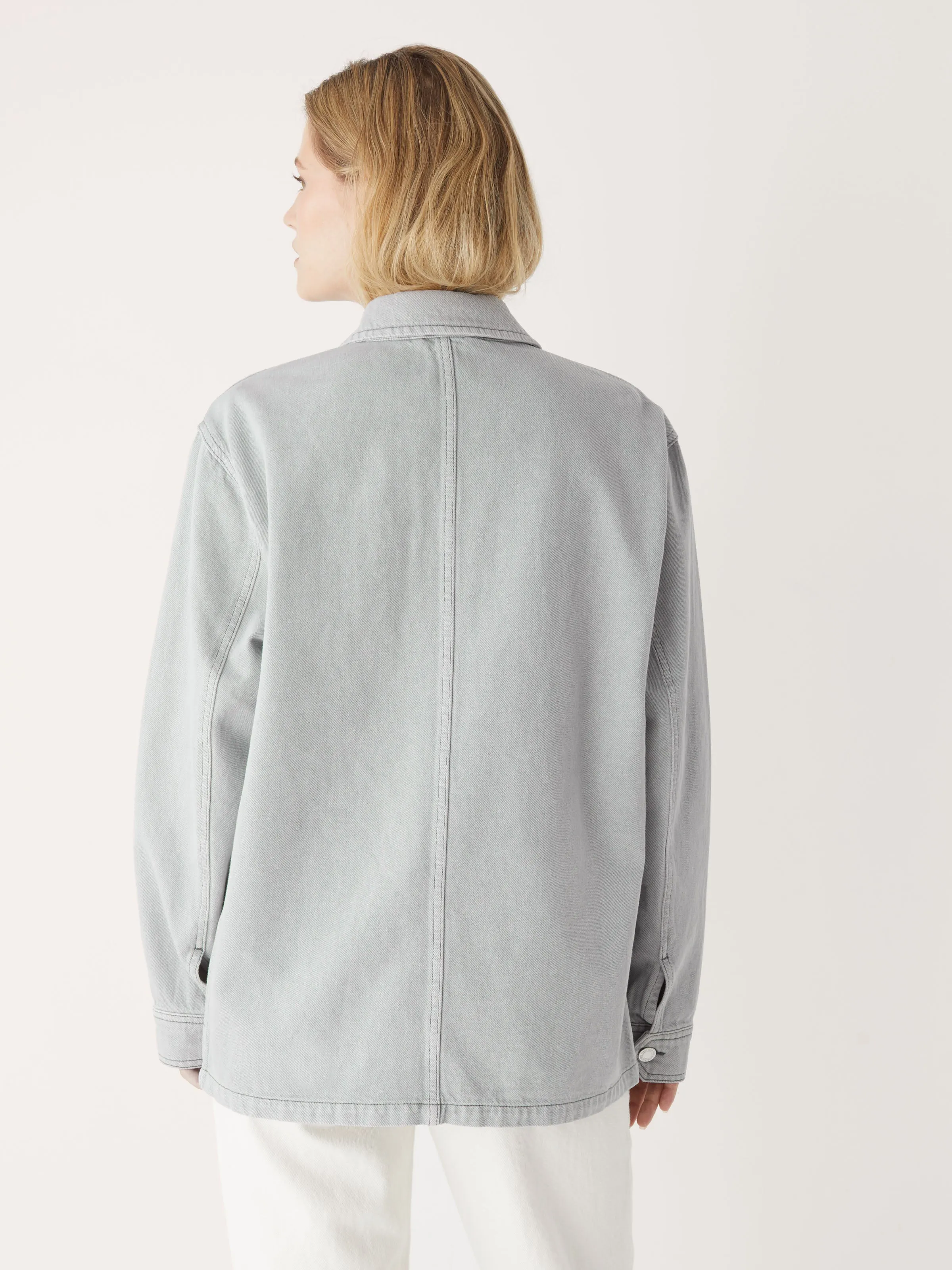 The Cottonized Hemp Overshirt in Grey Cloud