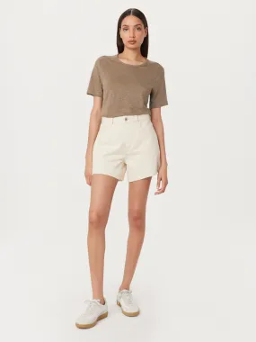 The Courtney Loose Denim Short in White