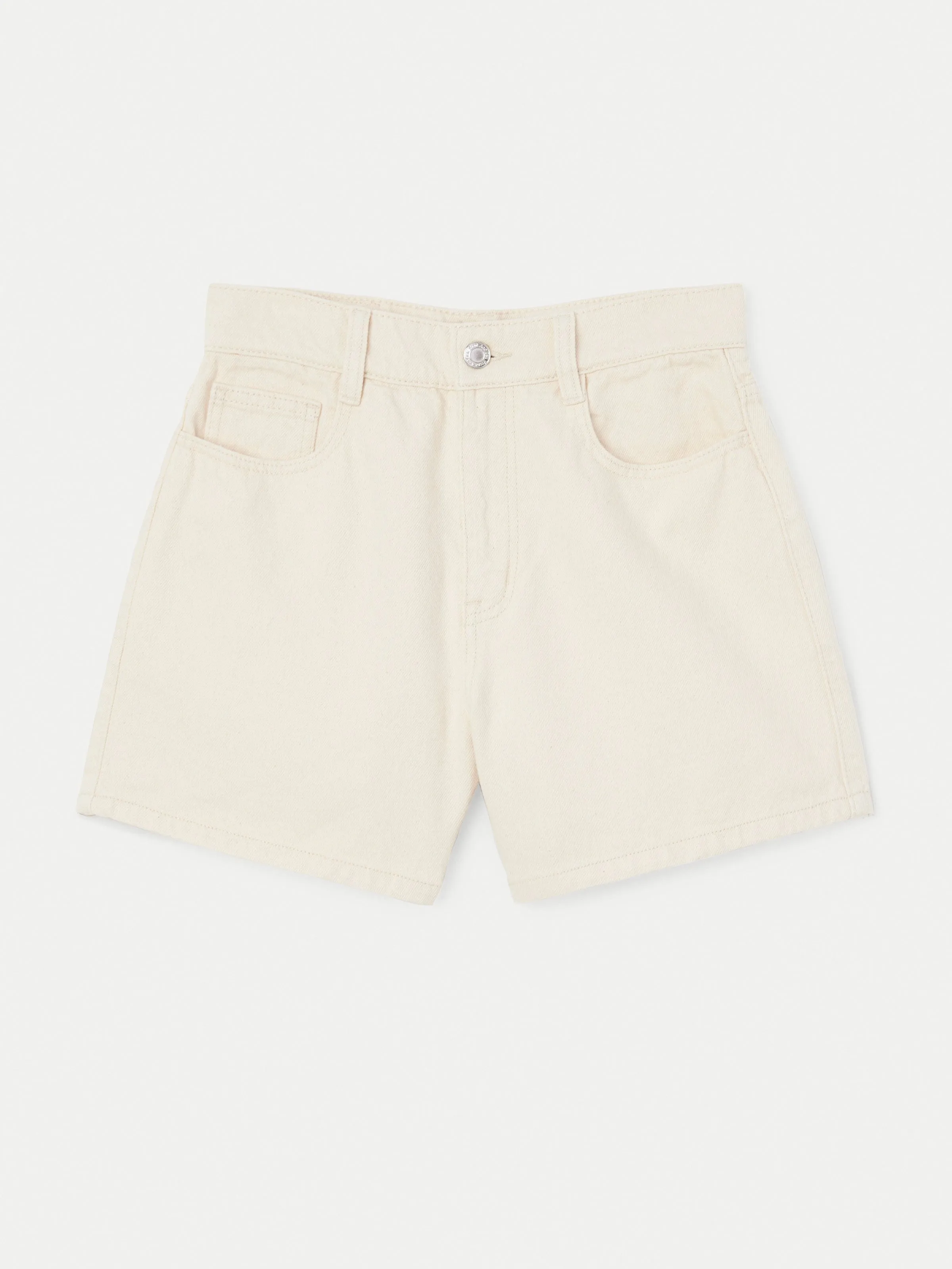 The Courtney Loose Denim Short in White