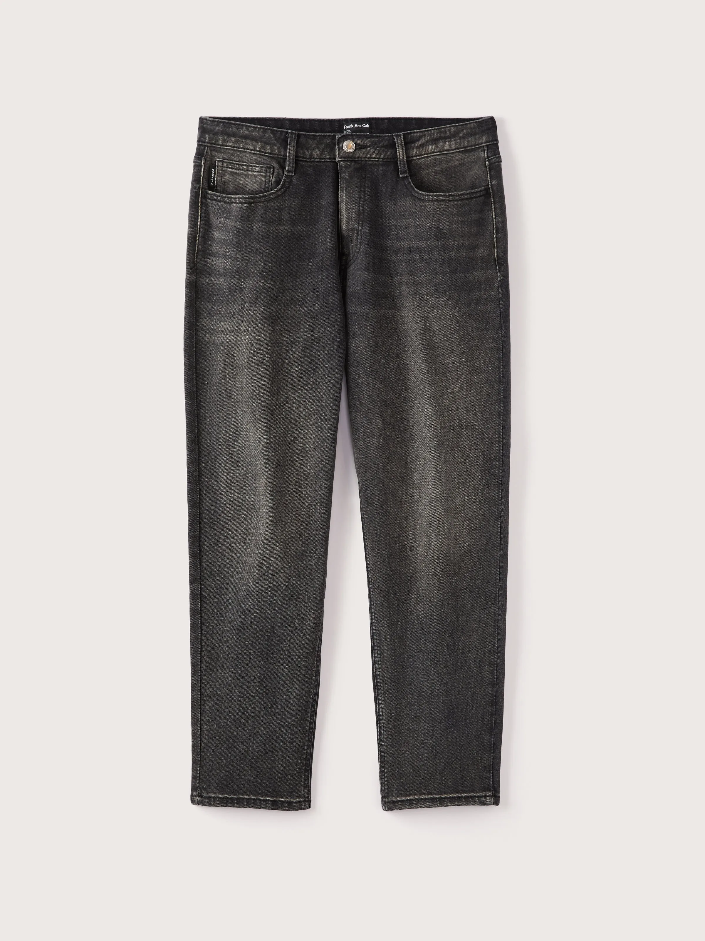 The Cropped Relaxed Tapered Fit Jean in Washed Black