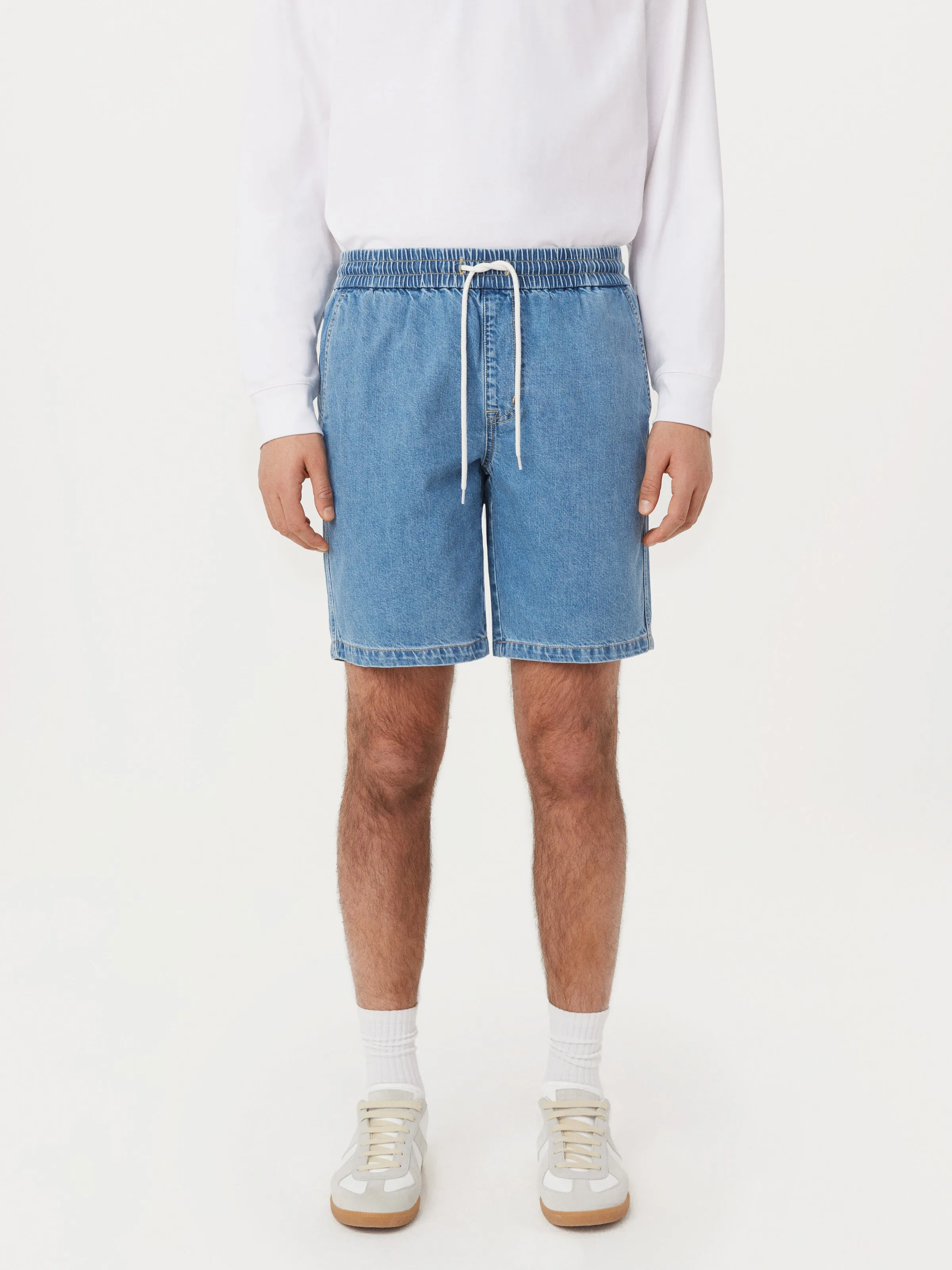 The Finn Relaxed Short in Washed Blue