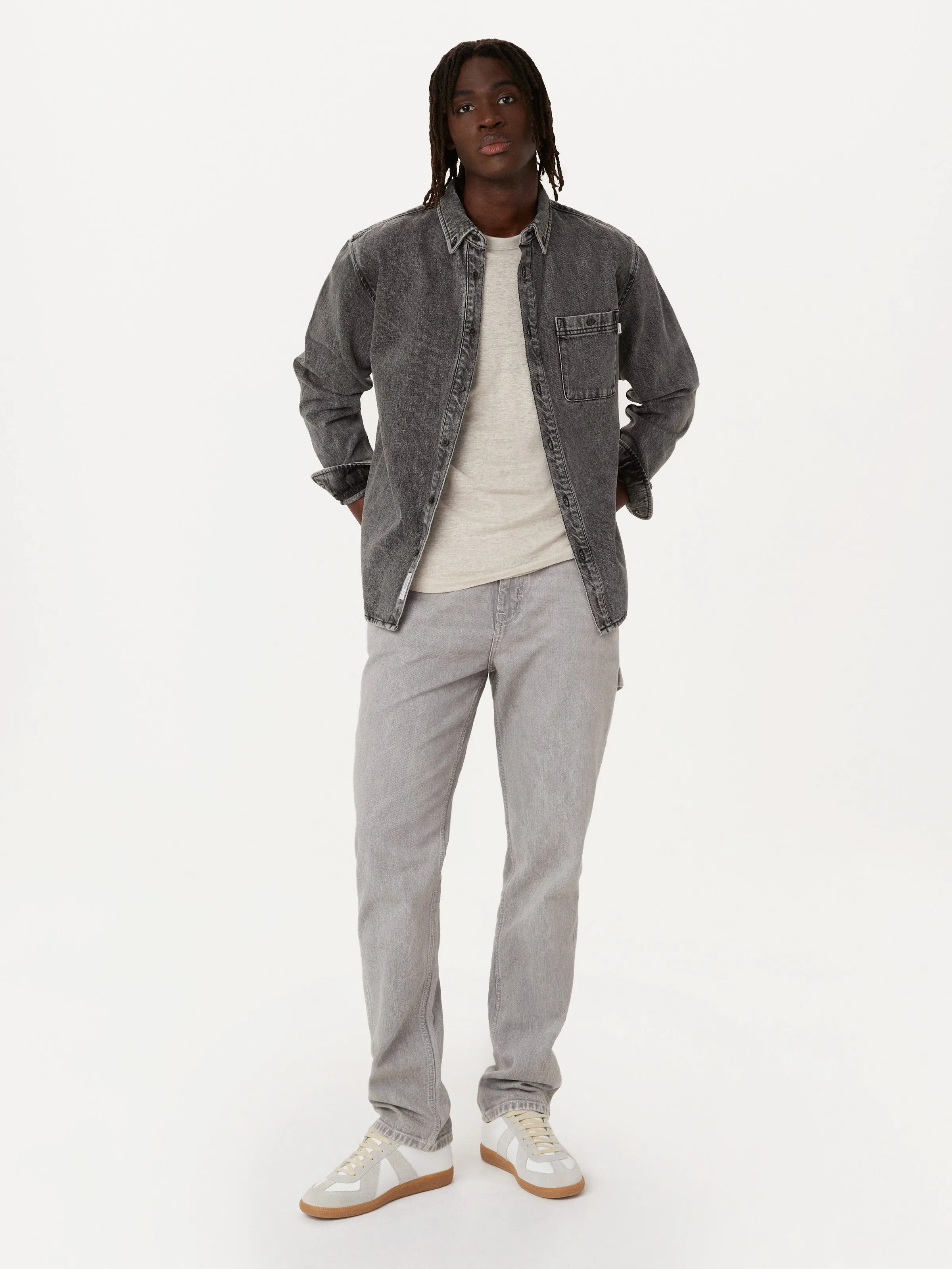 The Nolan Straight Carpenter Jean in Vintage Grey