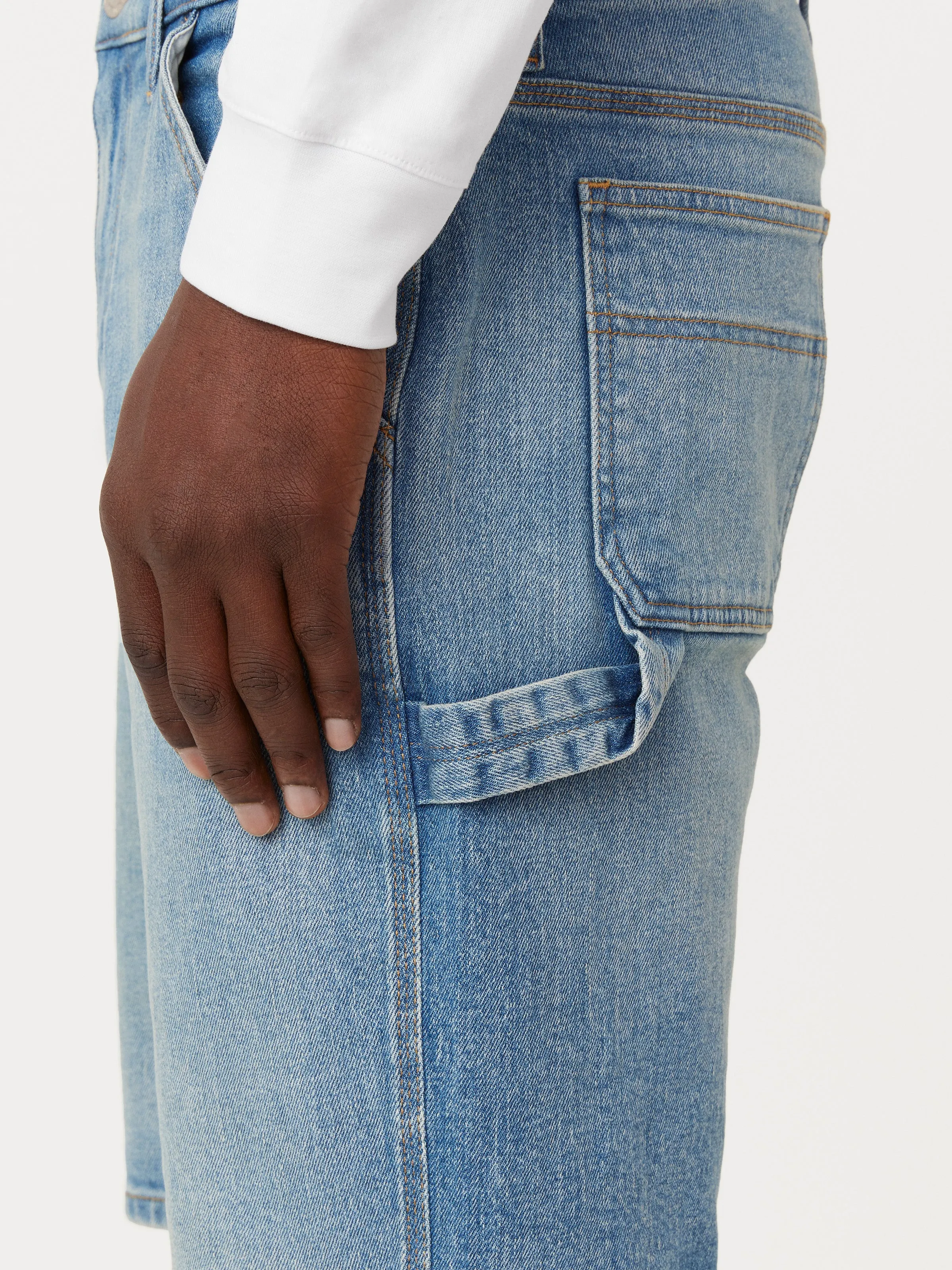 The Nolan Straight Carpenter Short in Light Blue