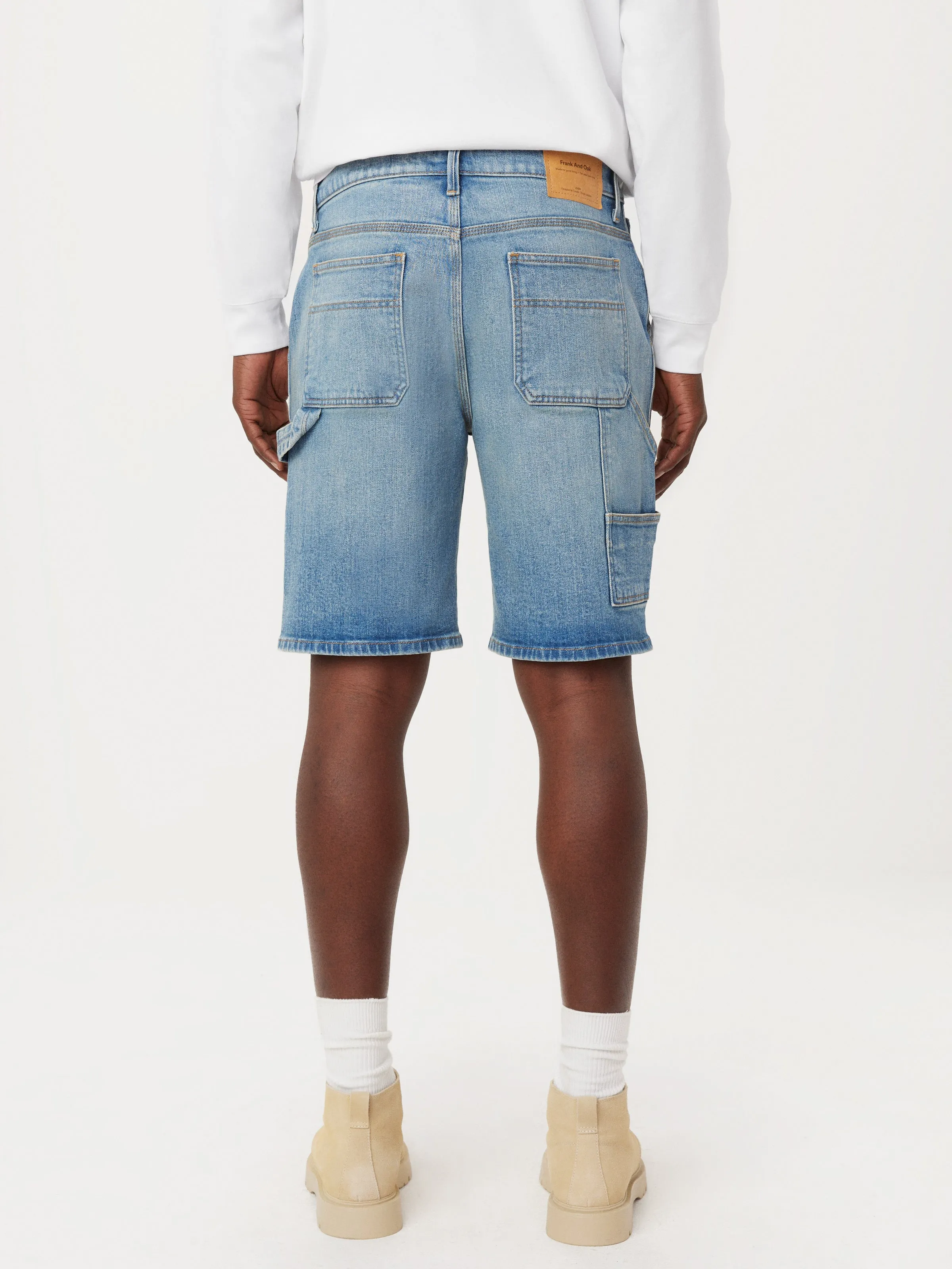 The Nolan Straight Carpenter Short in Light Blue