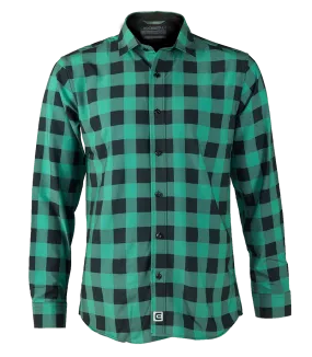 The Titan - Black/Green Plaid Long Sleeve
