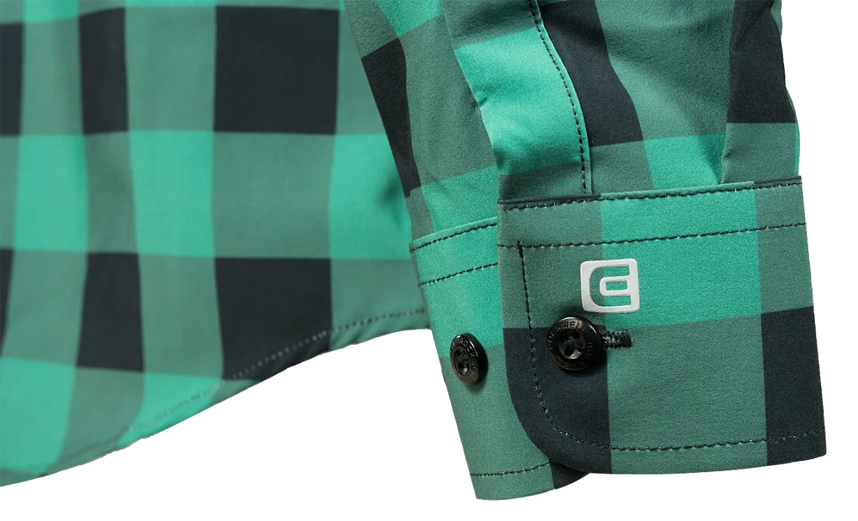 The Titan - Black/Green Plaid Long Sleeve