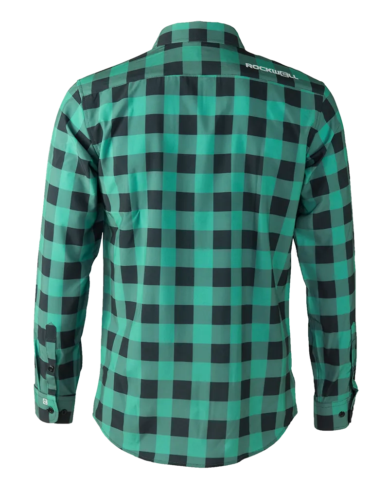 The Titan - Black/Green Plaid Long Sleeve