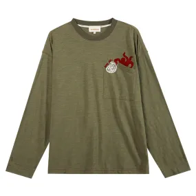 TIKIMOMOKA プリントクルーネックロンT TMK034