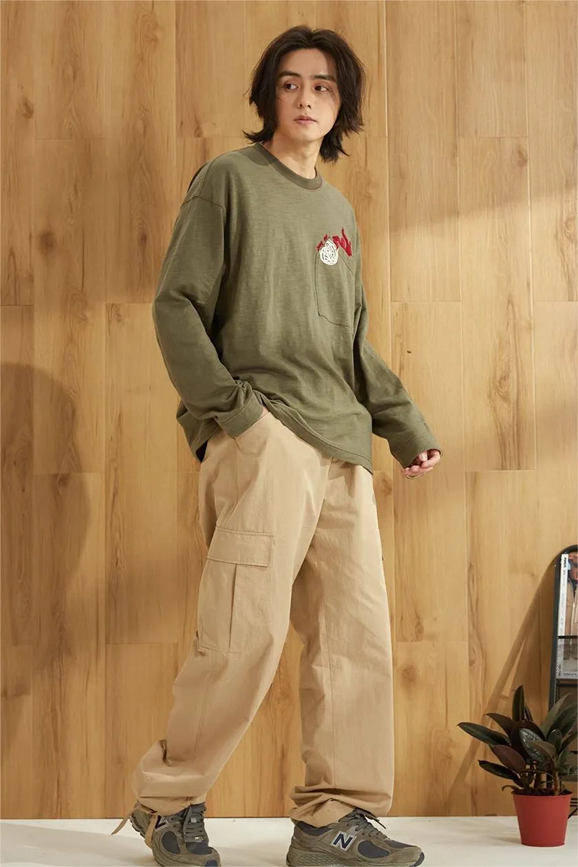 TIKIMOMOKA プリントクルーネックロンT TMK034