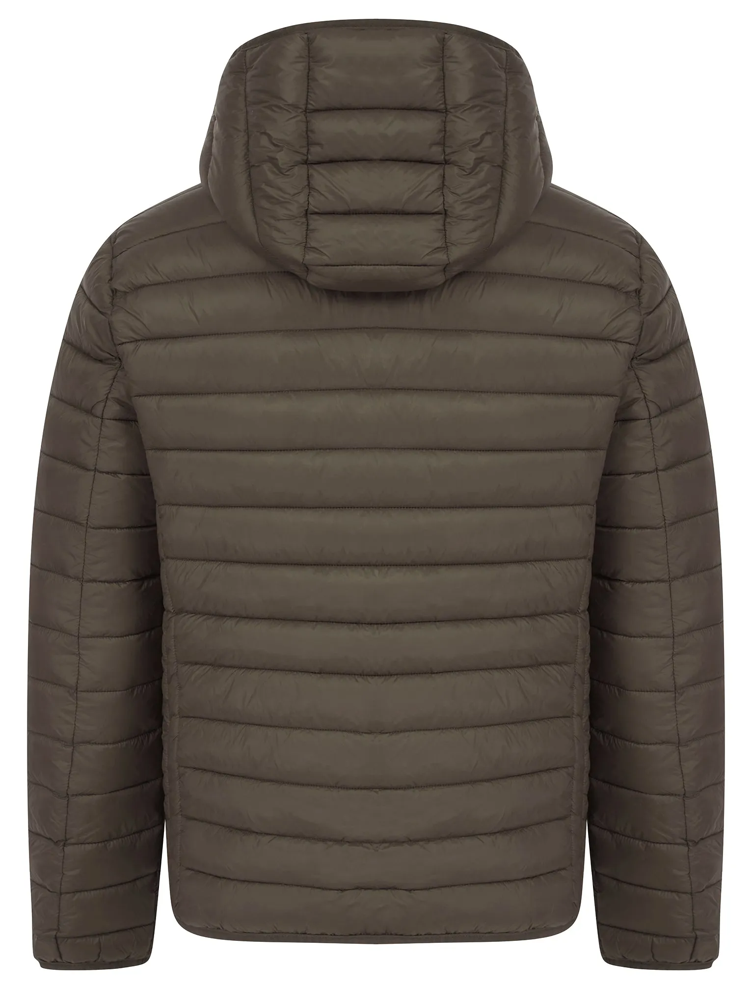 Vizzini Quilted Puffer Jacket with Hood in Khaki - Tokyo Laundry