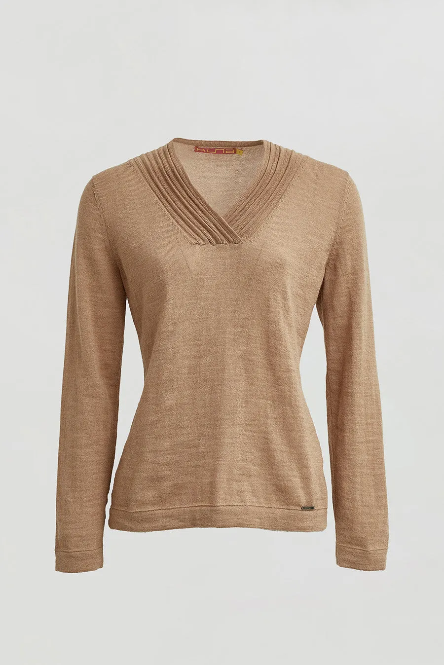 Whatever V Sweater Baby Alpaca Color Chanterelle