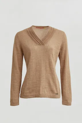 Whatever V Sweater Baby Alpaca Color Chanterelle