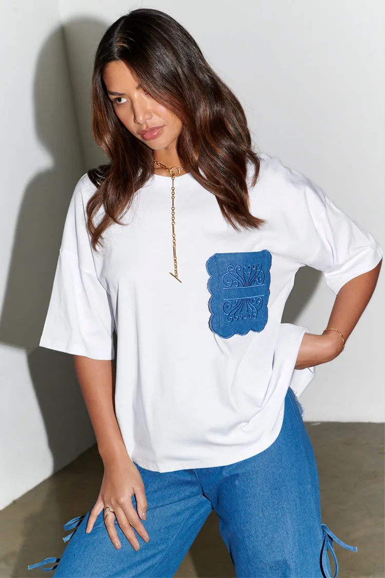 White Denim Pocket T-shirt