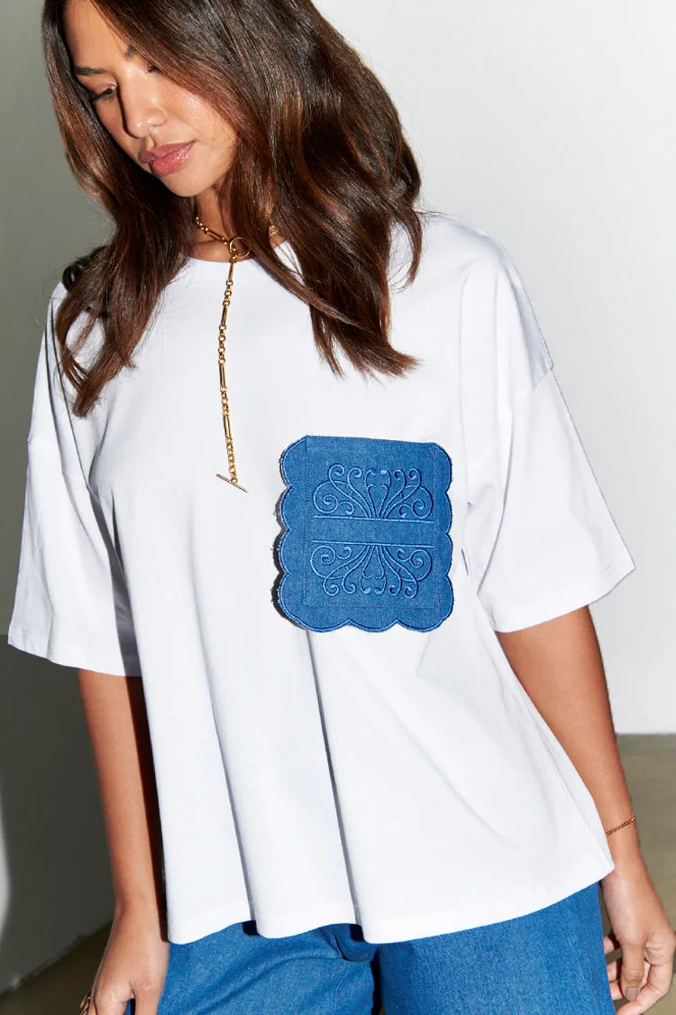 White Denim Pocket T-shirt