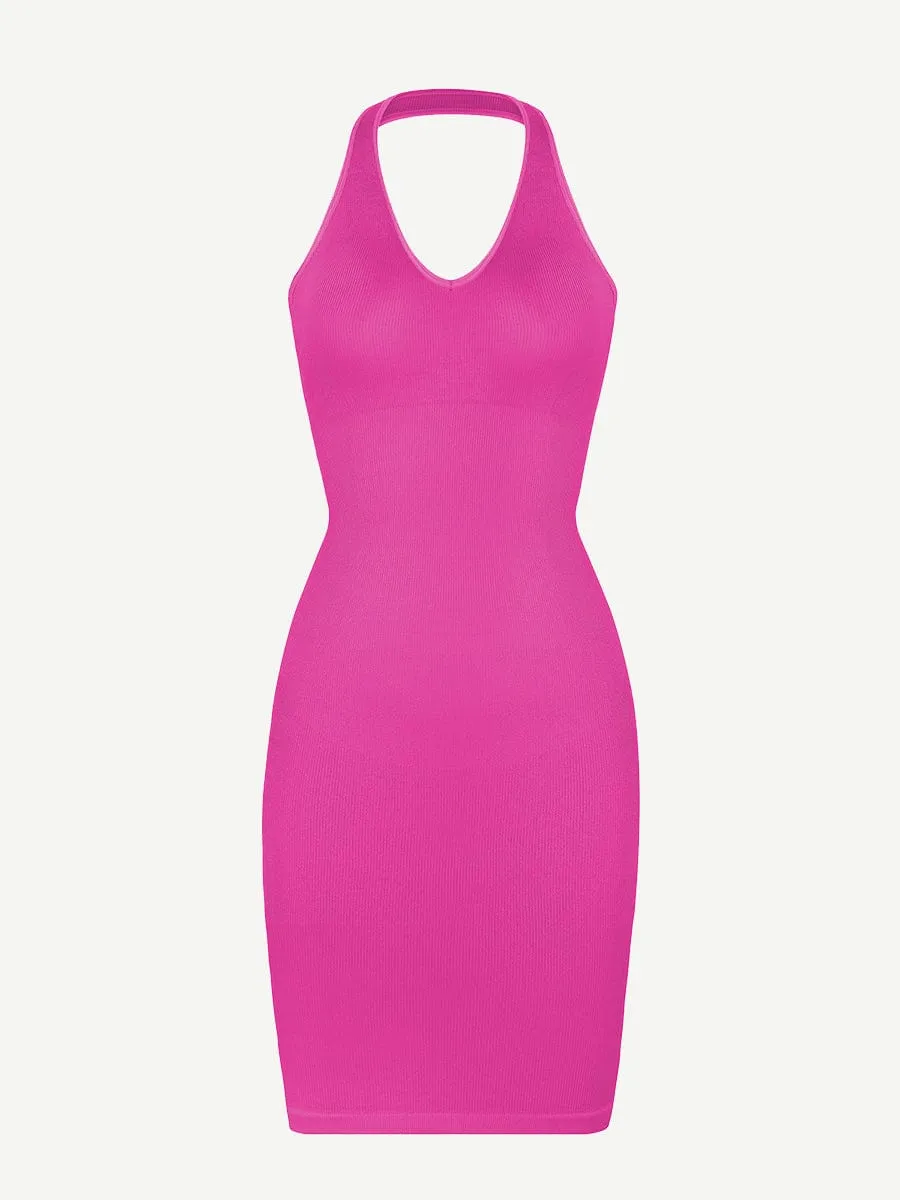 Wholesale🌿 Eco-friendly Seamless Halter Neck Deep U Outer Wear Shaping Dress