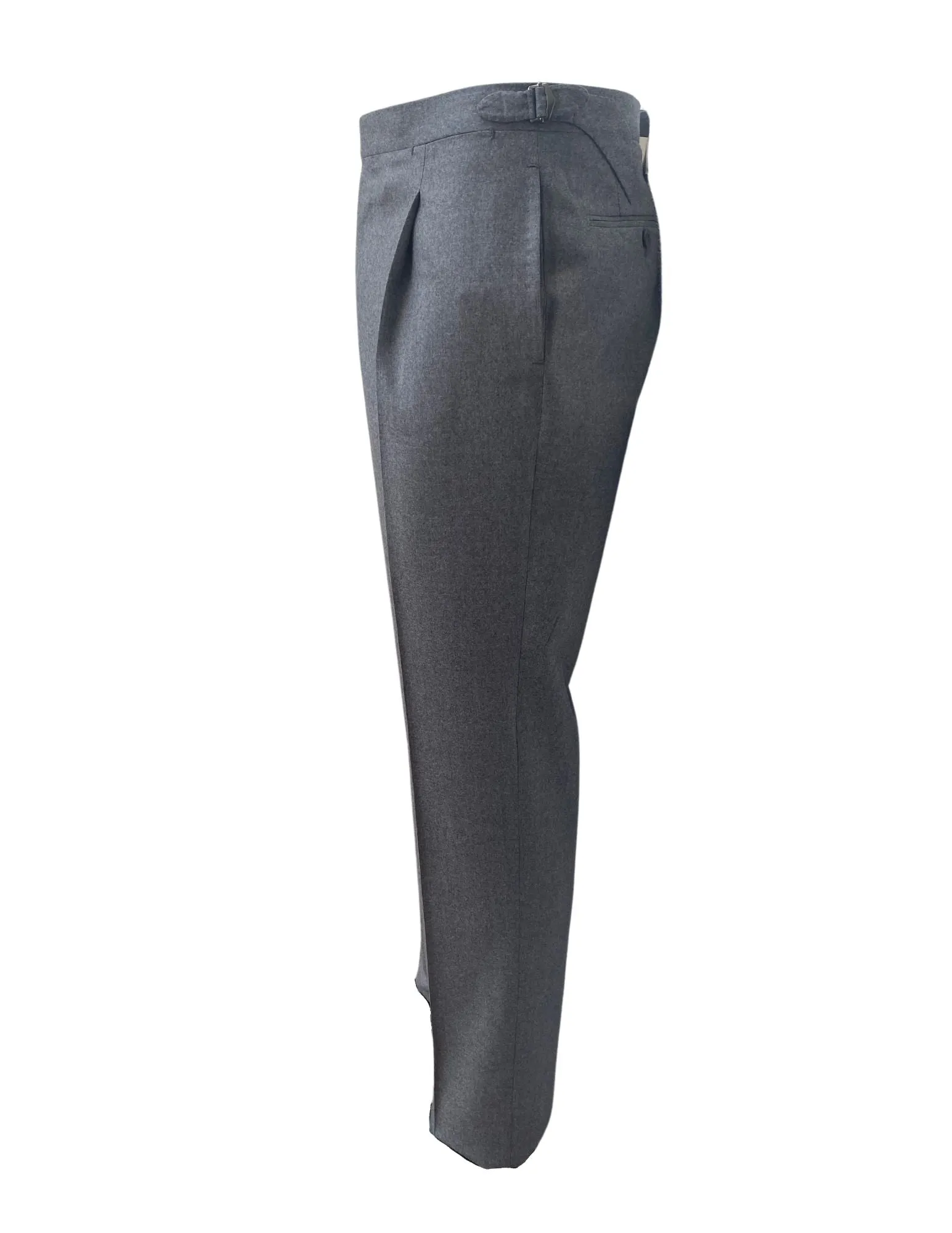 Wool and Cashmere Pleated Trousers | Grey