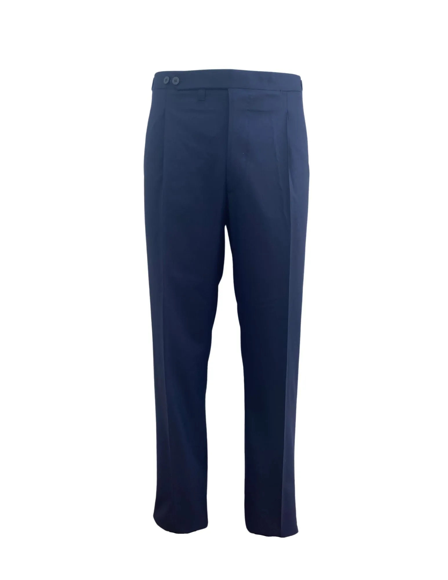 Wool and Cashmere Pleated Trousers | Navy