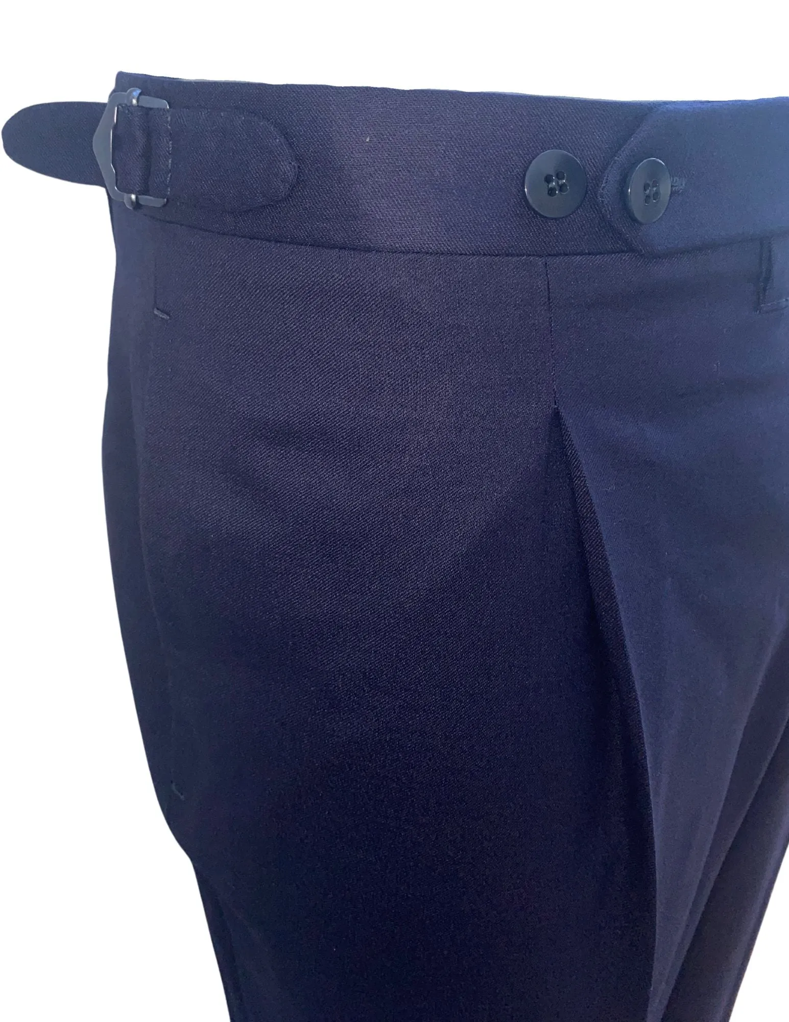 Wool and Cashmere Pleated Trousers | Navy