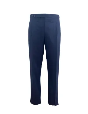 Wool and Cashmere Pleated Trousers | Navy