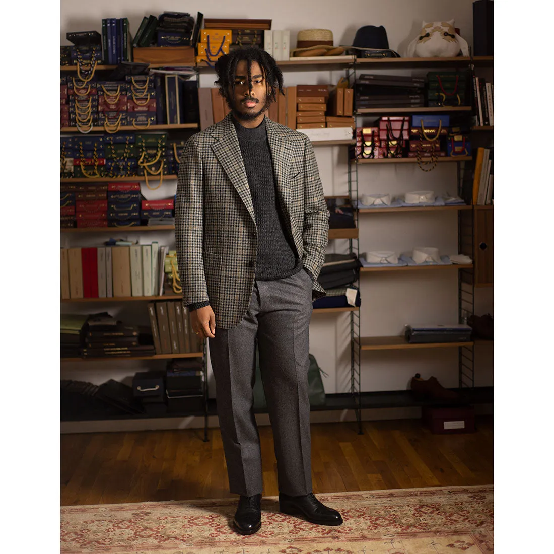 x Sartoria Carrara: Sport coat in Lovat grey gunclub wool tweed 16oz