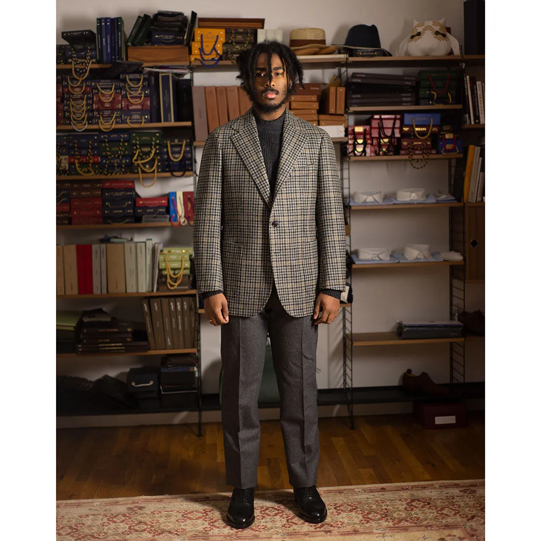 x Sartoria Carrara: Sport coat in Lovat grey gunclub wool tweed 16oz